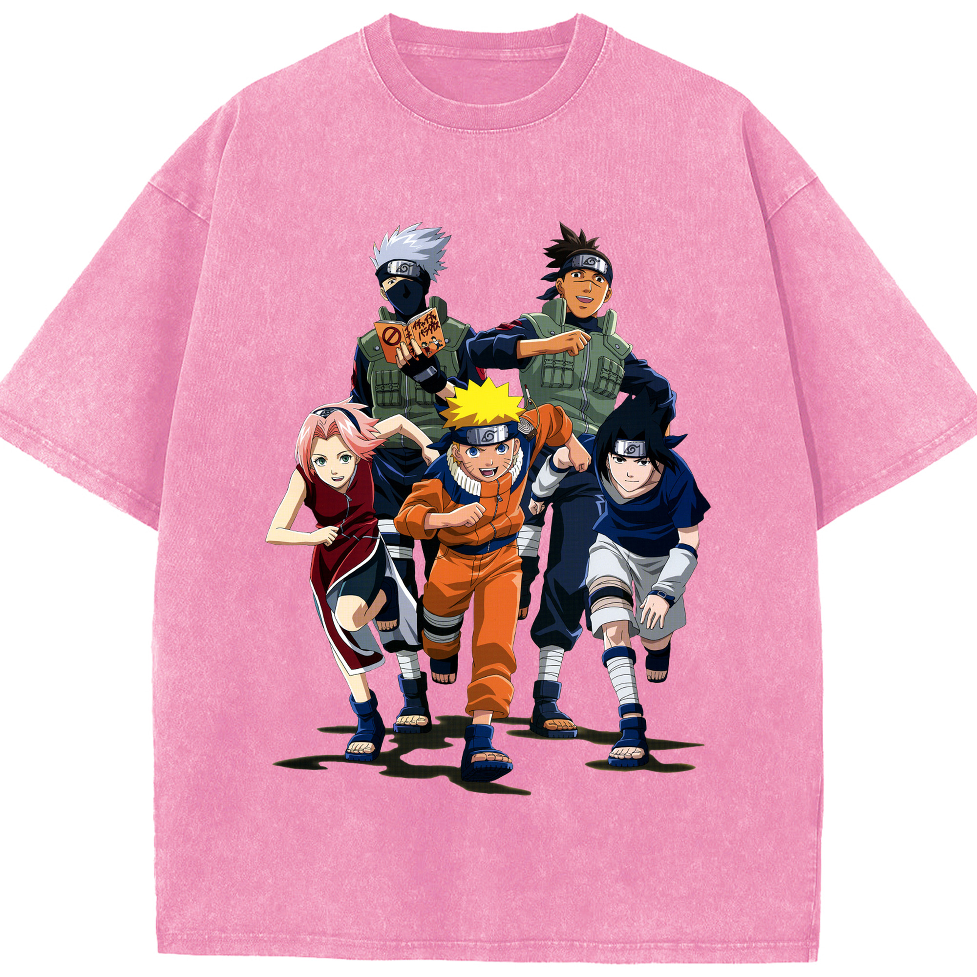 （画像用） NARUTO -ナルト- うずまき ナルト Uzumaki Naruto 綿100% ヴィンテージ風 半袖Tシャツ（フロントプリント）